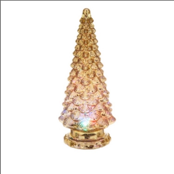 Valerie Parr Hill Holiday Gold Mercury Glass Christmas Tree Qvc